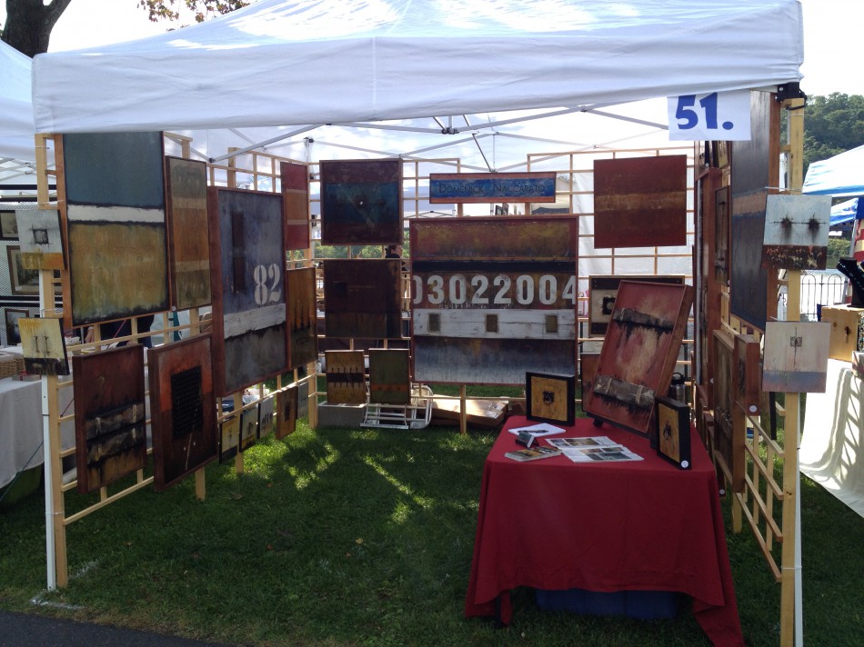 Domenick Naccarato's Art Booth for 2014 Riverside Arts Festival