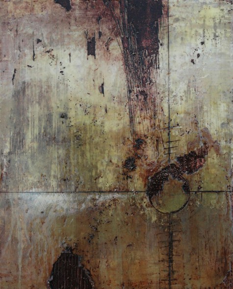 Encaustic painting by Domenick Naccarato titled ' Cross Hairs'
