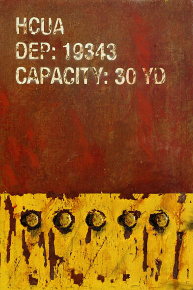 Markings: Capacity 30 YD - Abstract Industrial art by Domenick Naccarato