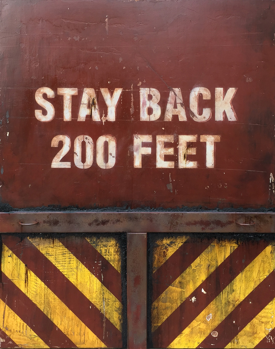 Markings: Stay Back 200 Feet
