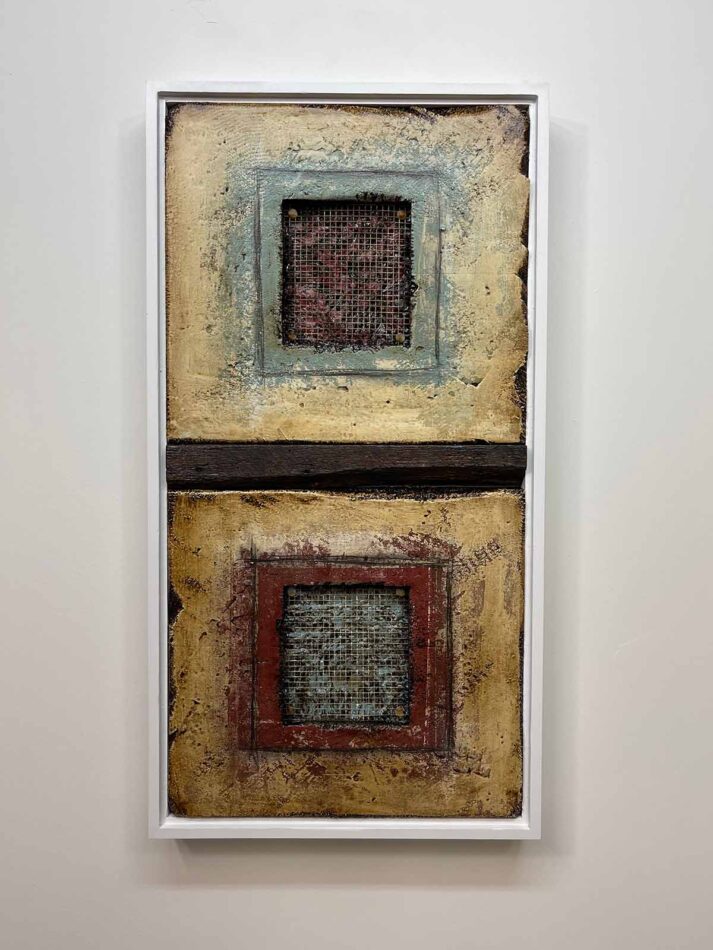 Wall Segments 2023 - No.1 | 32” x 16” x 2” | mixed mediums with assemblage on polystyrene