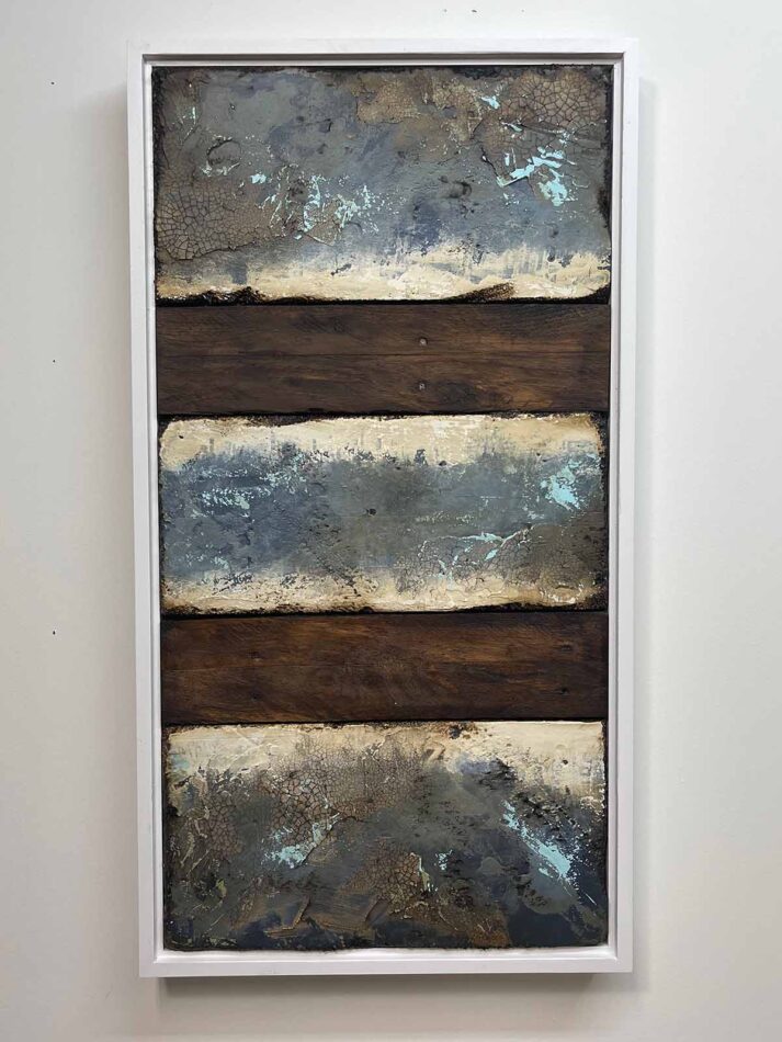 Wall Segments 2023 - No. 10 | 32” x 16” × 2” | paint, wood, plaster, and other mediums on polystyrene