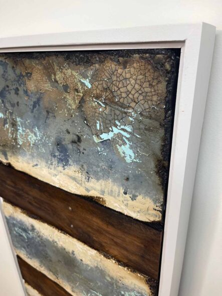 Wall Segments 2023 - No. 10 | 32” x 16” × 2” | paint, wood, plaster, and other mediums on polystyrene