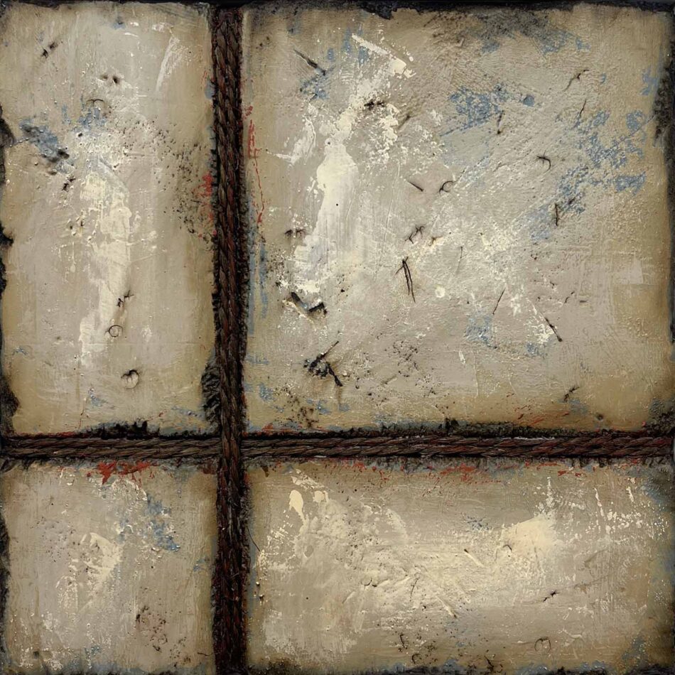Wall Segments 2023 - No.4 | mixed mediums on polystyrene | 17.5" x 17.5" framed