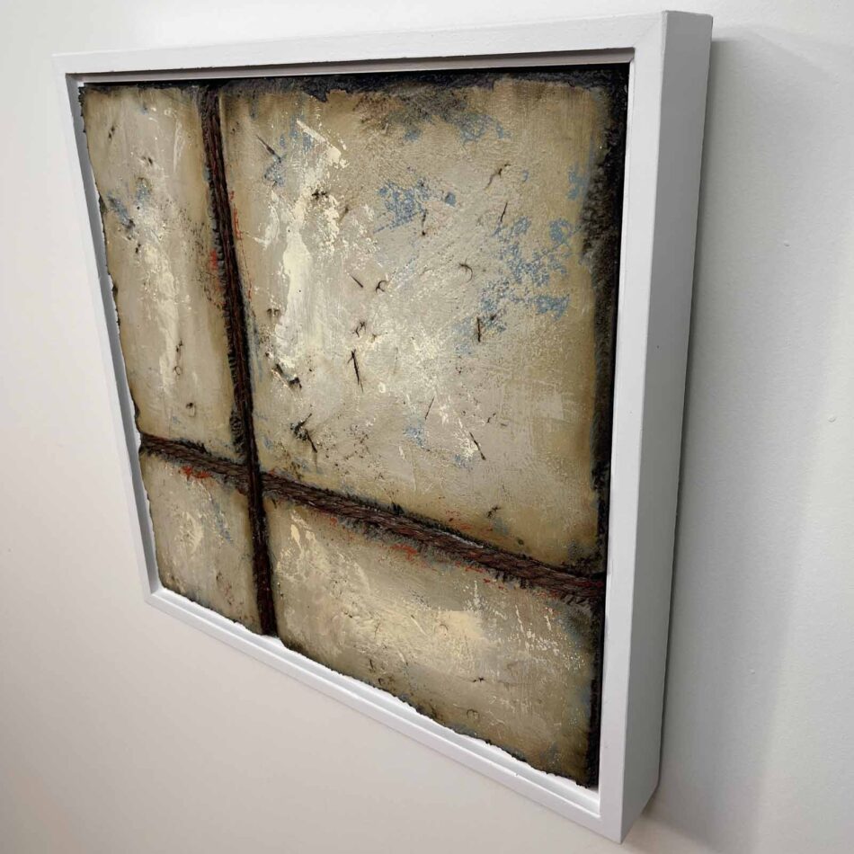 Wall Segments 2023 - No.4 | mixed mediums on polystyrene | 17.5" x 17.5" framed