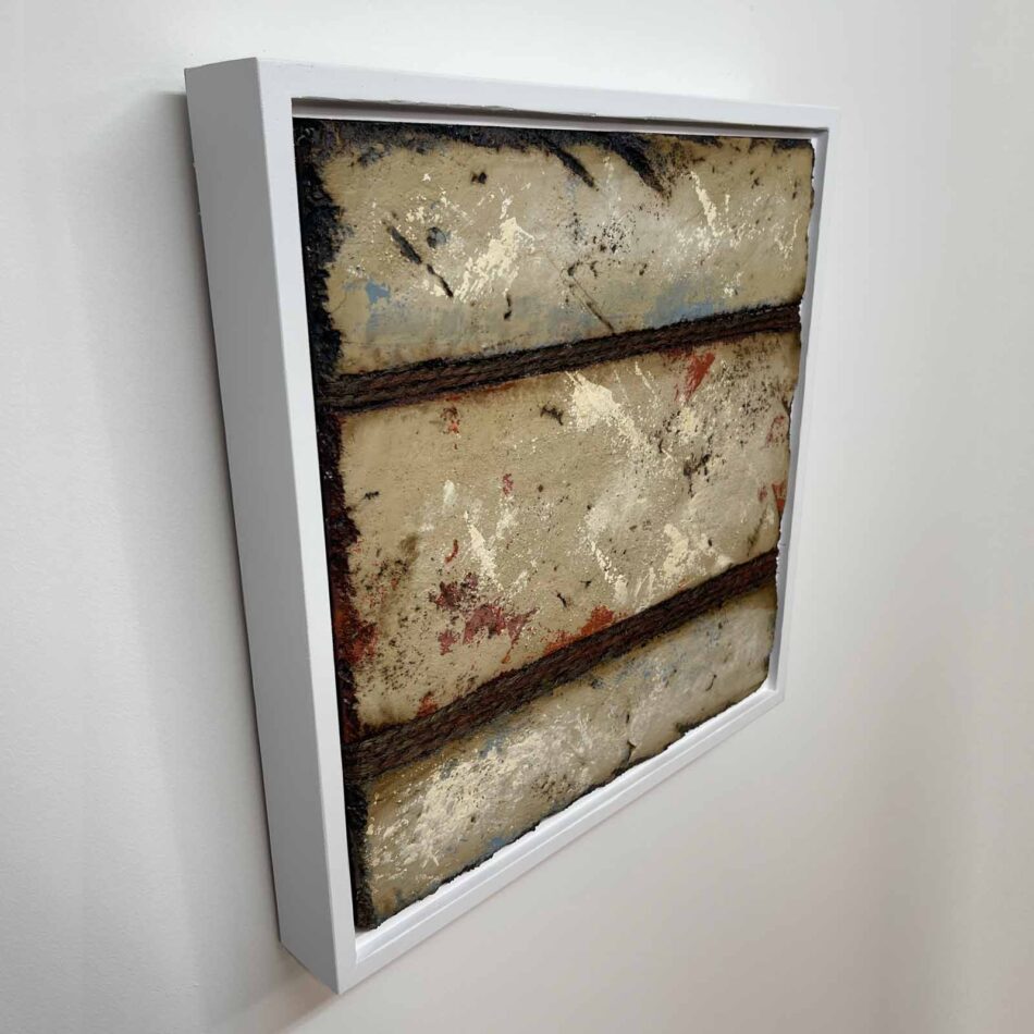 Wall Segments 2023 - No.5 | mixed mediums on polystyrene | 17.5" x 17.5" framed