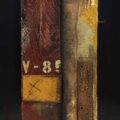 Remnants: Assemblage No. 12 | wood, plaster wrap, tar, nails, cement, screws, bracket, rust, stain, pencil, polyurethane, and paint | 16" x 12" x 2.5" | 2016