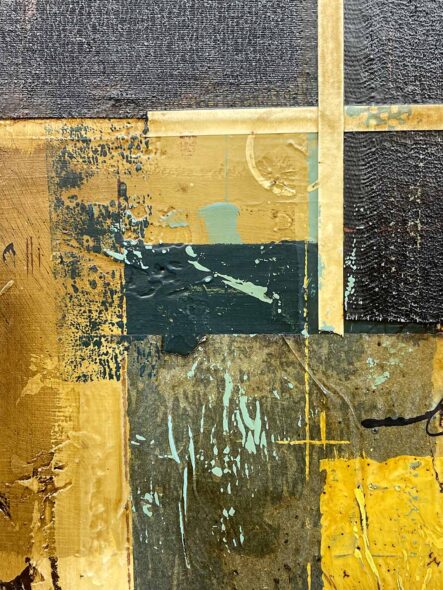 Abstract Composition 022623 | 24" x 24" x 2" | mixed media on polystyrene | 2023