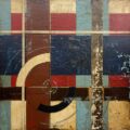 Abstract geometric art by Allentown artist Domenick Naccarato | Abstract Composition 041623 | 25" x 25" | mixed mediums on polystyrene | 2023