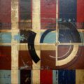 Abstract contemporary art by Allentown artist Domenick Naccarato | Abstract Composition 051923 | 25" x 25" | mixed mediums on polystyrene | 2023