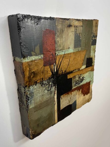 Abstract Composition 081622-C | 16" x 16" x 2" | mixed media on polystyrene | 2022