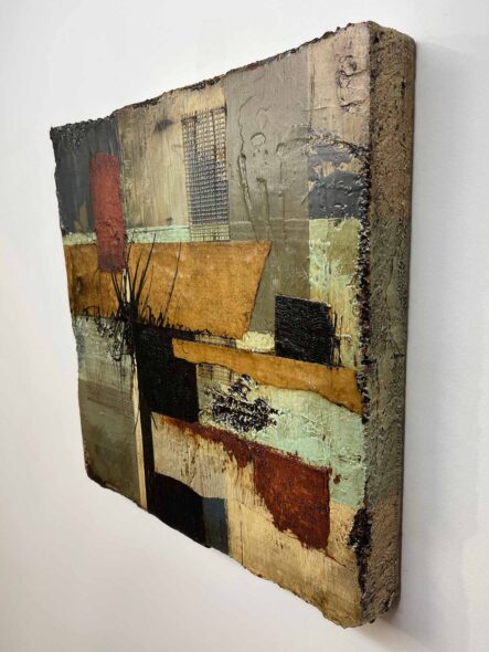 Abstract Composition 081622-C | 16" x 16" x 2" | mixed media on polystyrene | 2022