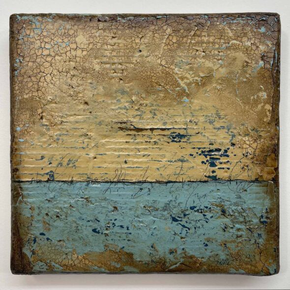 Distressed Surfaces No. 1 | Paint, plaster, and other mediums on plywood-backed canvas | 10" x 10" x 1.5" | 2024